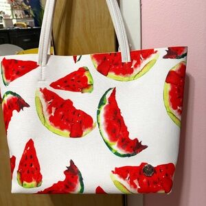 VINCE CAMUTO White Watermelon Print Tote